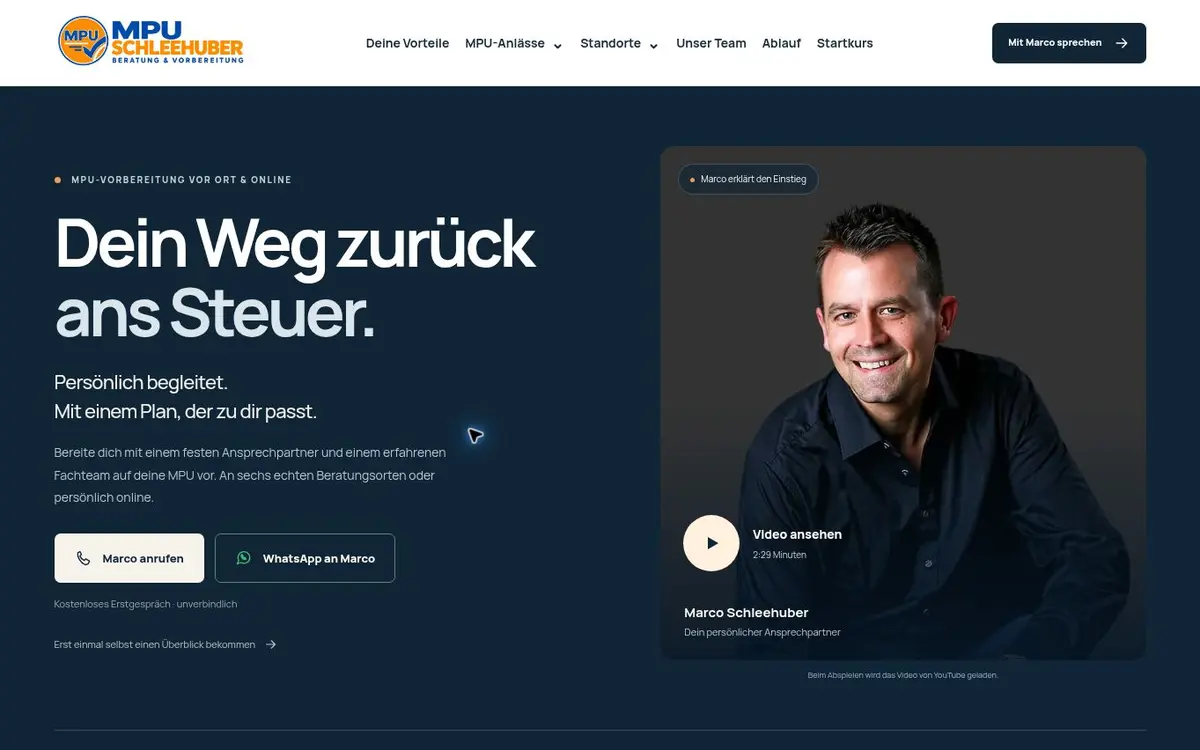 Startseite von MPUweb
